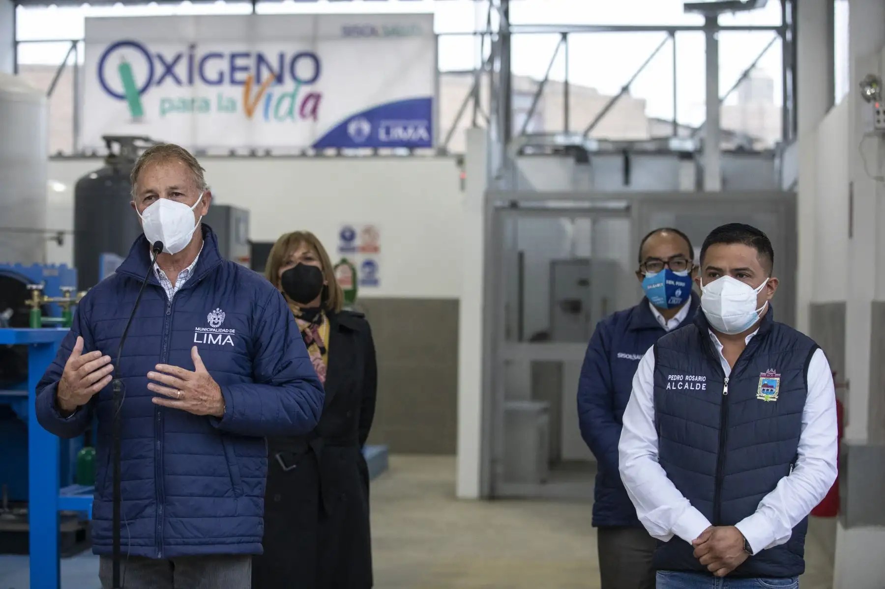 Alcalde de Lima, Jorge Muñoz, entrega a la ciudadanía la segunda planta de producción de oxígeno medicinal, ubicada en el establecimiento de Sisol Salud de Amancaes en el Rímac. Foto: ANDINA/Municipalidad de Lima