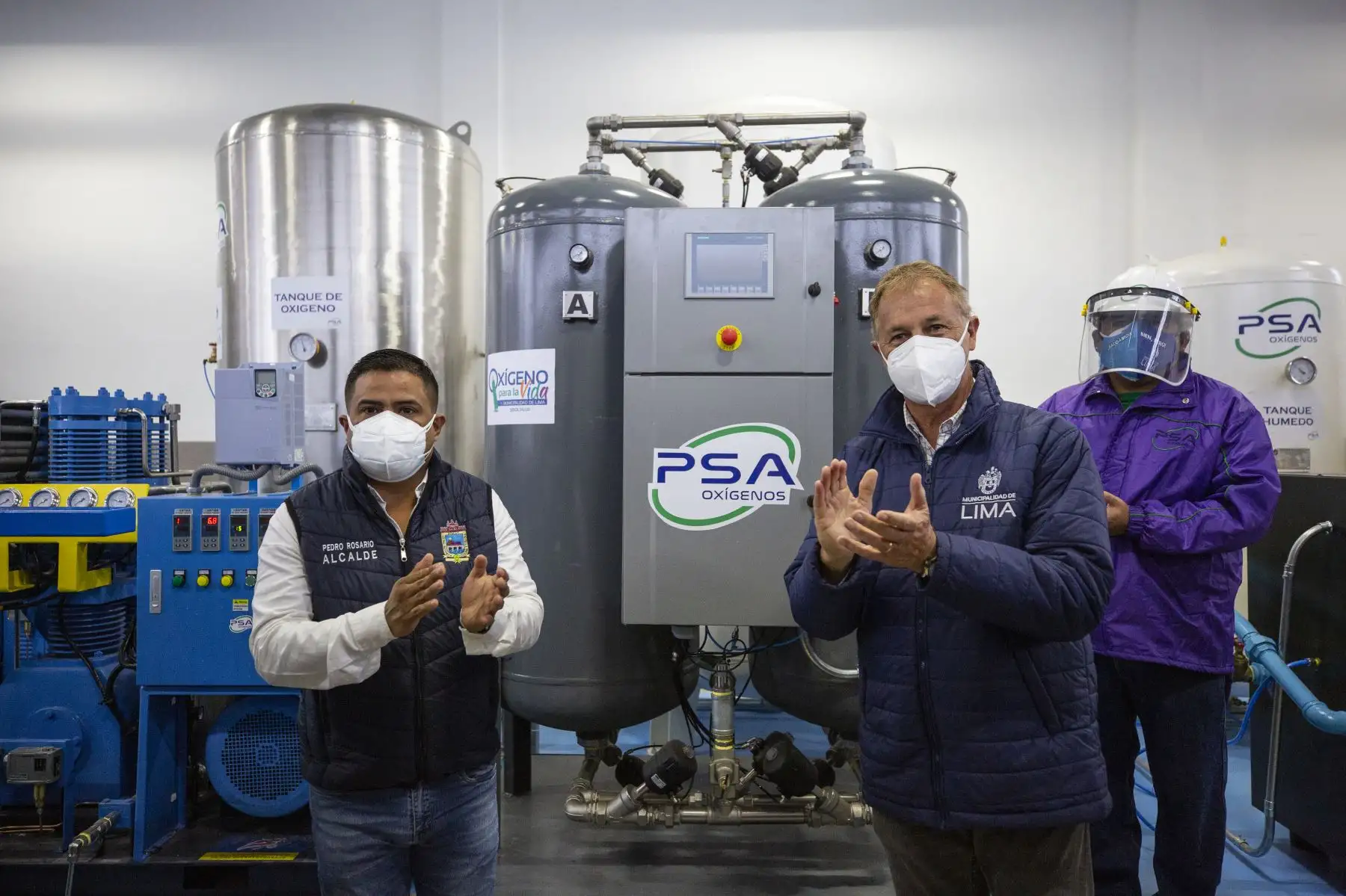 Alcalde de Lima, Jorge Muñoz, entrega a la ciudadanía la segunda planta de producción de oxígeno medicinal, ubicada en el establecimiento de Sisol Salud de Amancaes en el Rímac. Foto: ANDINA/Municipalidad de Lima