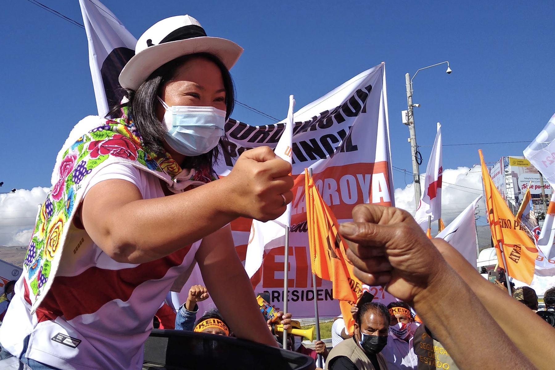 Candidata presidencial por Fuerza Popular, Keiko Fujimori, en Junín. Foto: ANDINA/ Pedro Tinoco.