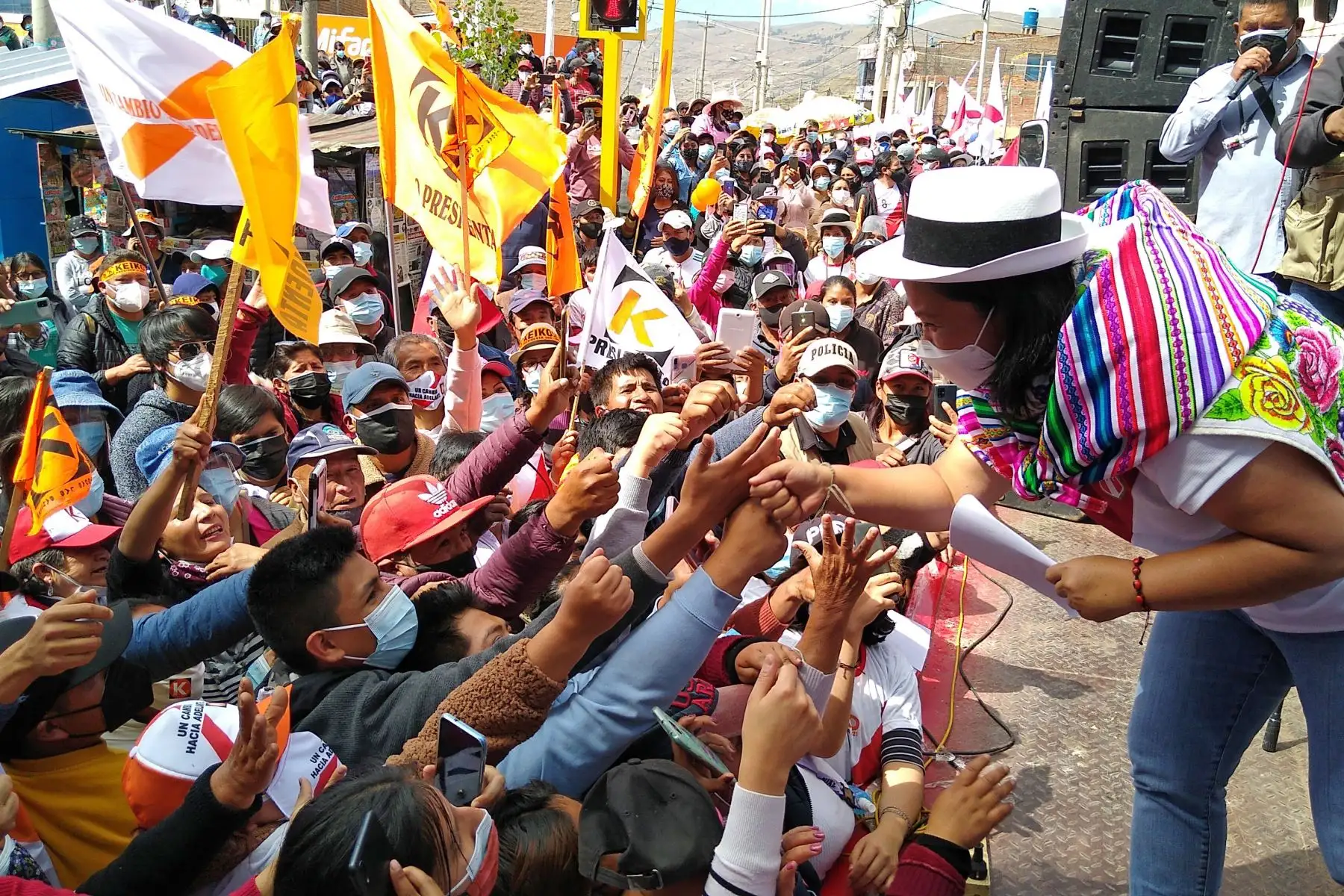 Candidata presidencial de Fuerza Popular, Keiko Fujimori en Junin. Foto: ANDINA/ Pedro Tinoco
