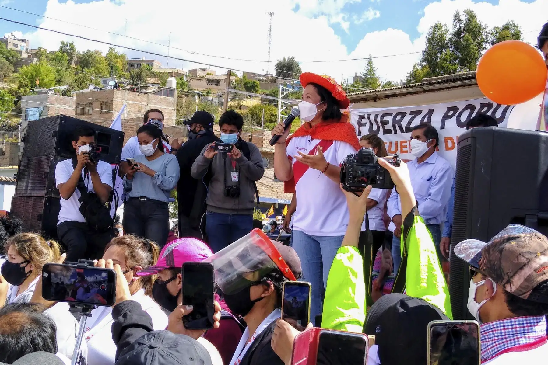 Candidata a la presidencia Keiko Fujimori realiza actividades en la ciudad de Huancayo, Provincia de Chupaca.  Foto: ANDINA/Pedro Tinoco