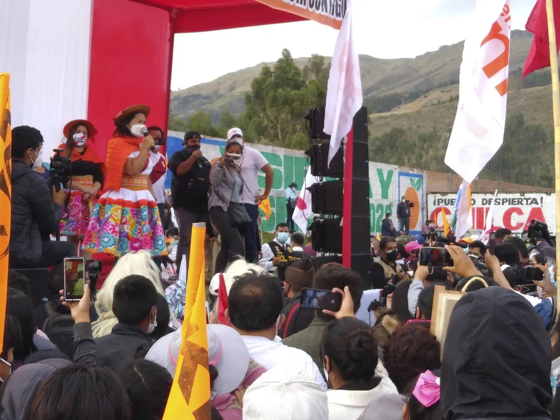 Candidata a la presidencia Keiko Fujimori realiza actividades en la ciudad de Huancayo.  Foto: ANDINA/Pedro Tinoco
