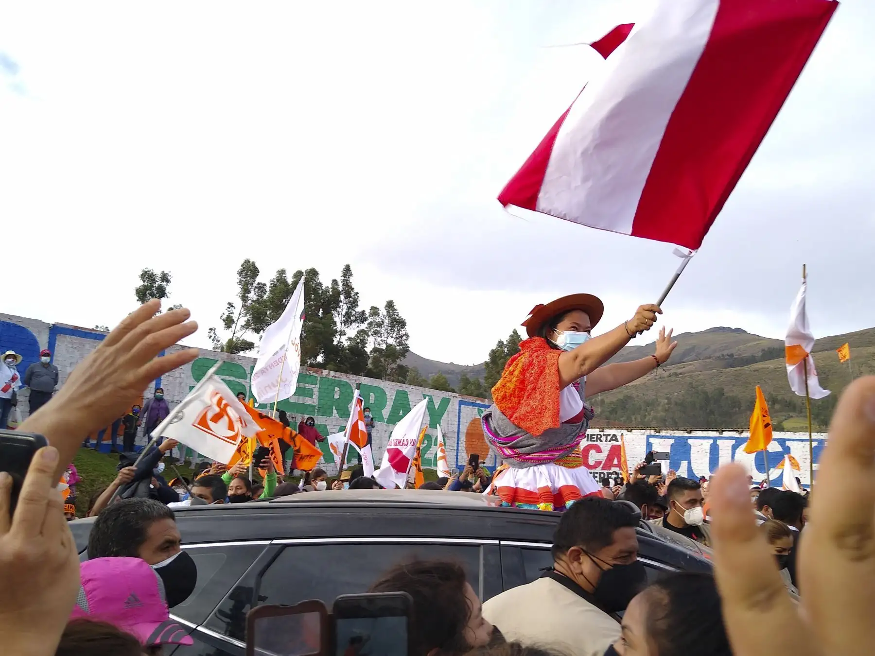 Candidata a la presidencia Keiko Fujimori realiza actividades en la ciudad de Huancayo.  Foto: ANDINA/Pedro Tinoco