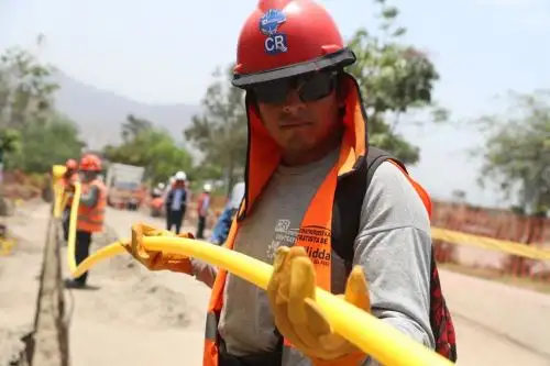 Tendido de redes de gas natural. Cortesía