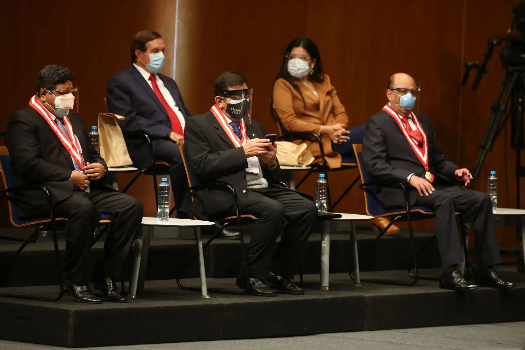 Interiores del Gran Teatro Nacional, donde se realizará el debate entre los equipos técnicos de los partidos Fuerza Popular y Perú Libre con miras a la segunda vuelta, organizado por el Jurado Nacional de Elecciones. 
Foto: ANDINA/Vidal Tarqui