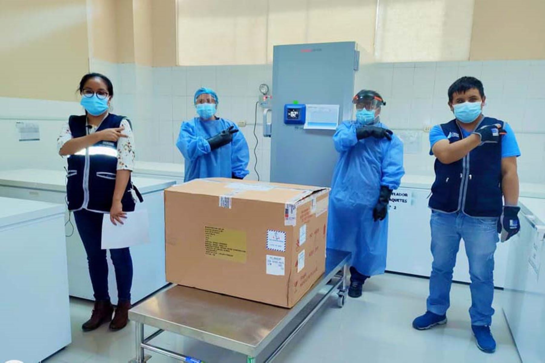 Un lote de 31,590 dosis de vacunas contra la covid-19 recibió la región Áncash y se alista a acelerar la inmunización. Foto: Cortesía Gonzalo Horna