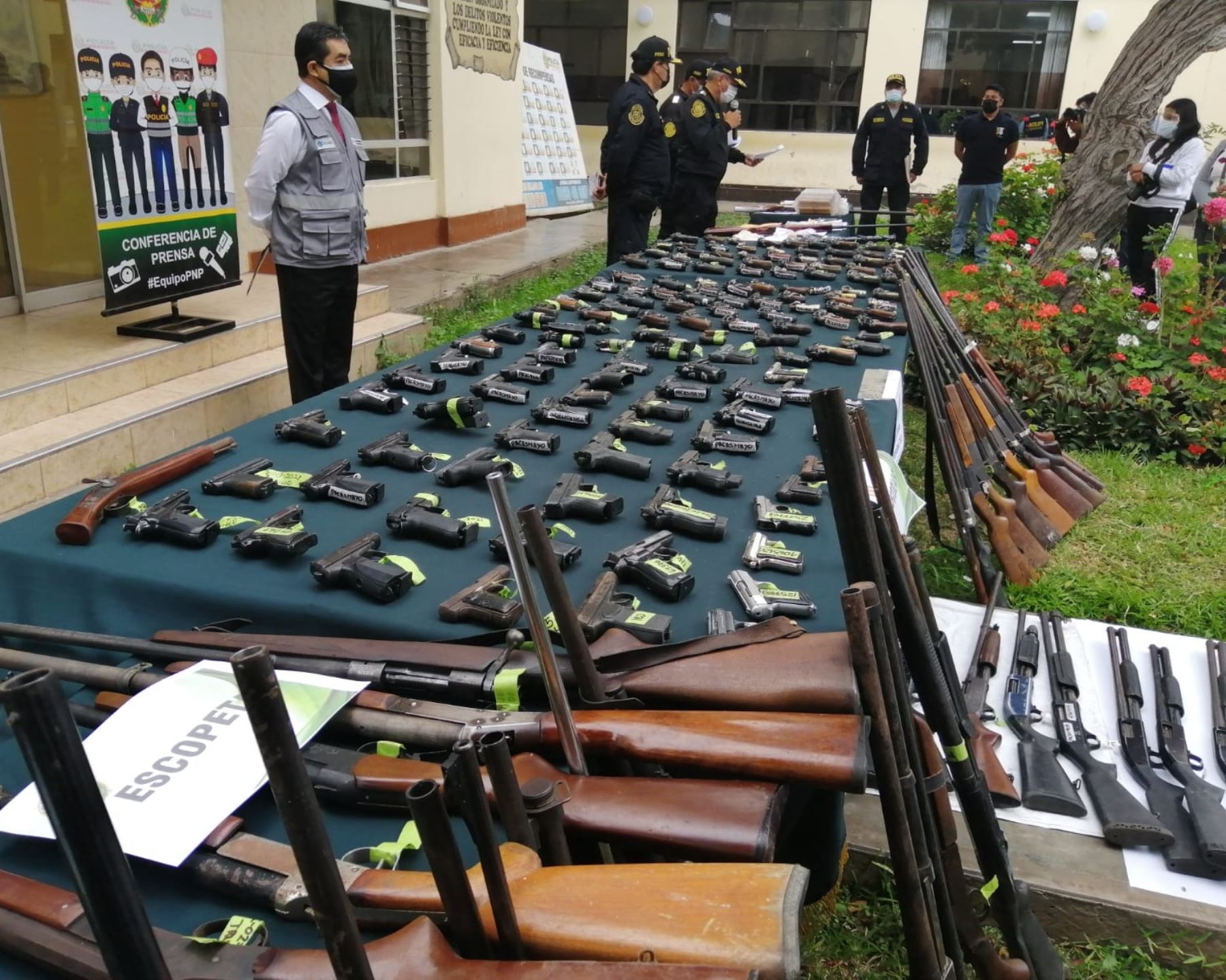Sucamec recupera 222 armas de fuego sin licencia en la región La Libertad. ANDINA/Difusión