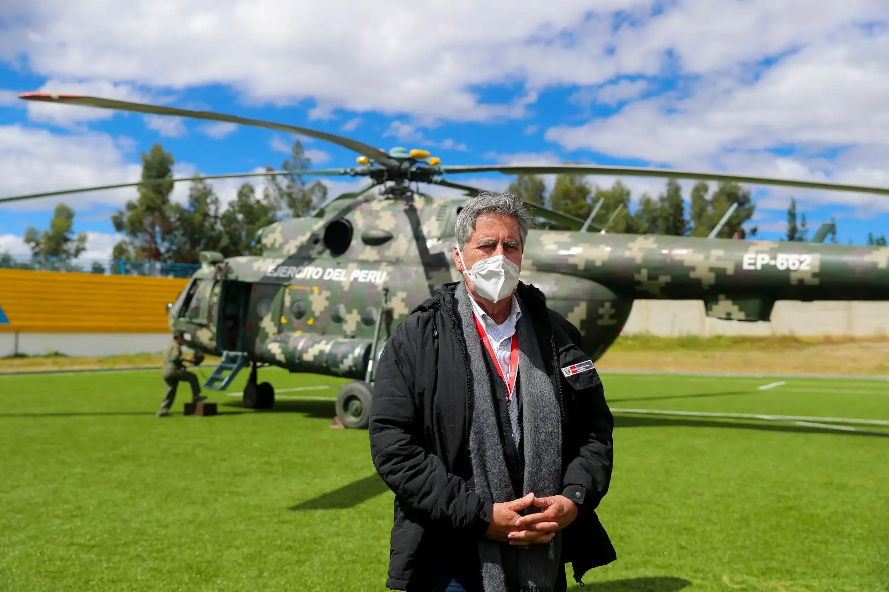 El mandatario Francisco Sagasti, acompañado por el titular del Minsa y el gobernador regional de La Libertad, supervisa las instalaciones del nuevo Hospital César Vallejo en Santiago de Chuco. Foto: ANDINA/Prensa Presidencia