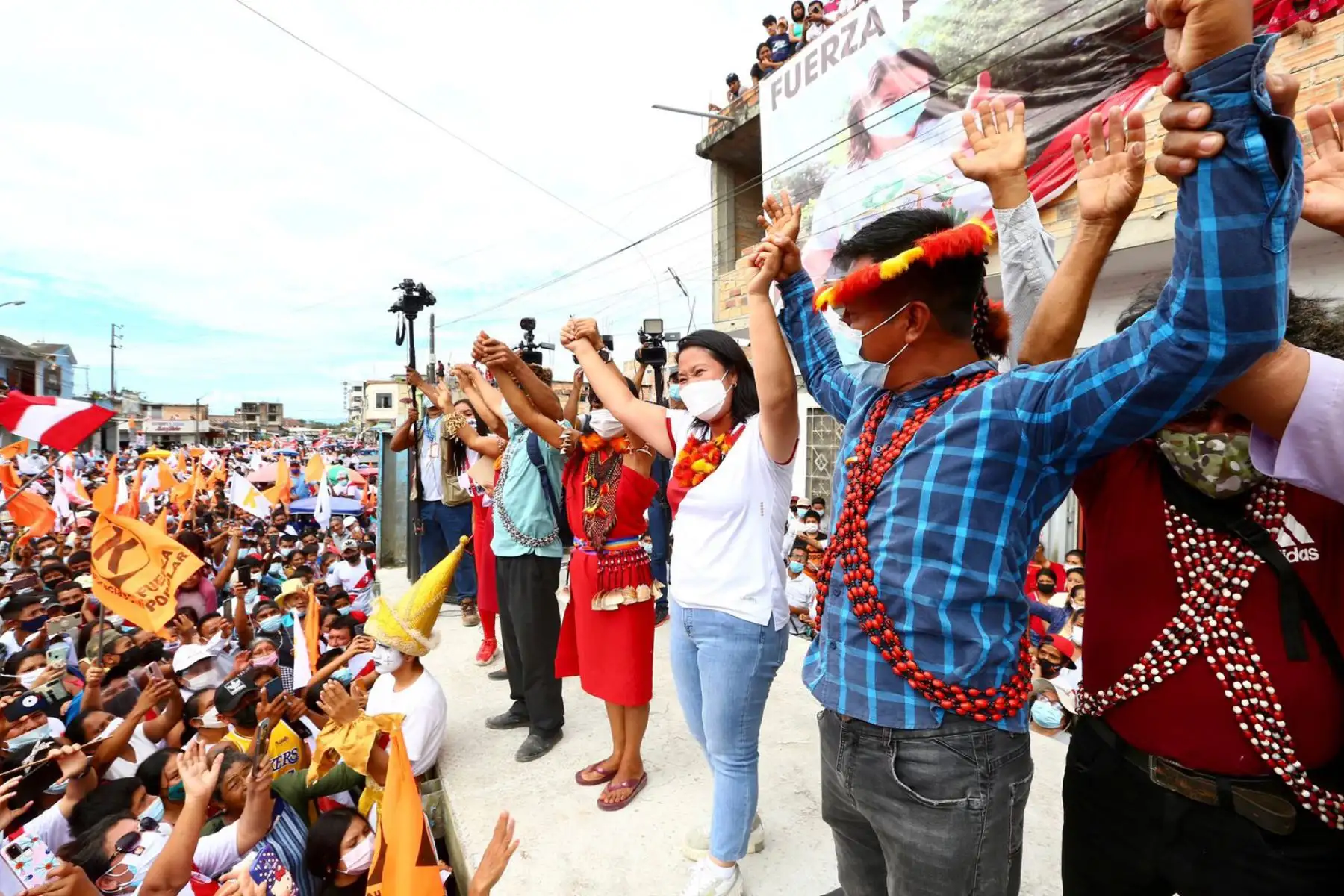 Candidata presidencial Keiko  Fujimori, en Tarapoto Foto: ANDINA/ Difusión