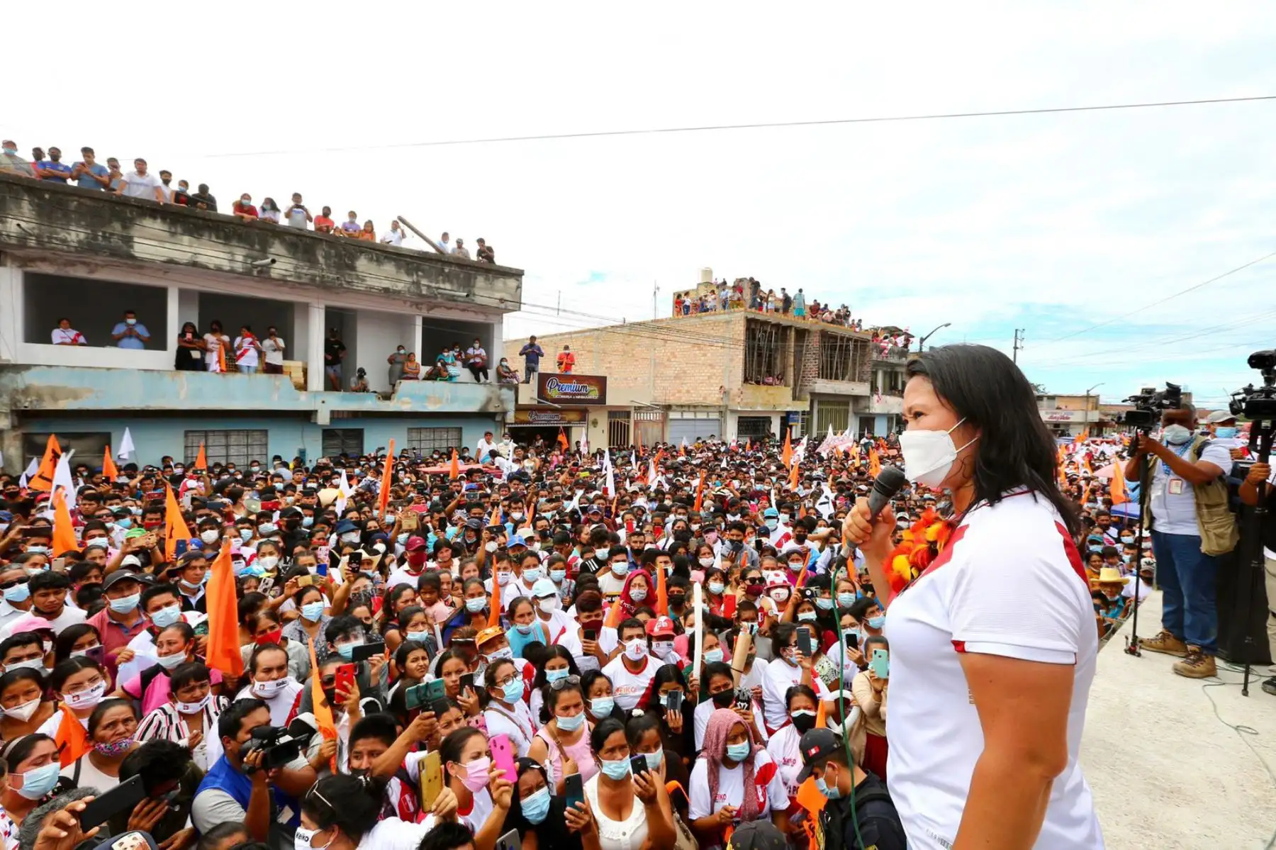 Candidata presidencial Keiko  Fujimori, en Tarapoto Foto: ANDINA/ Difusión
