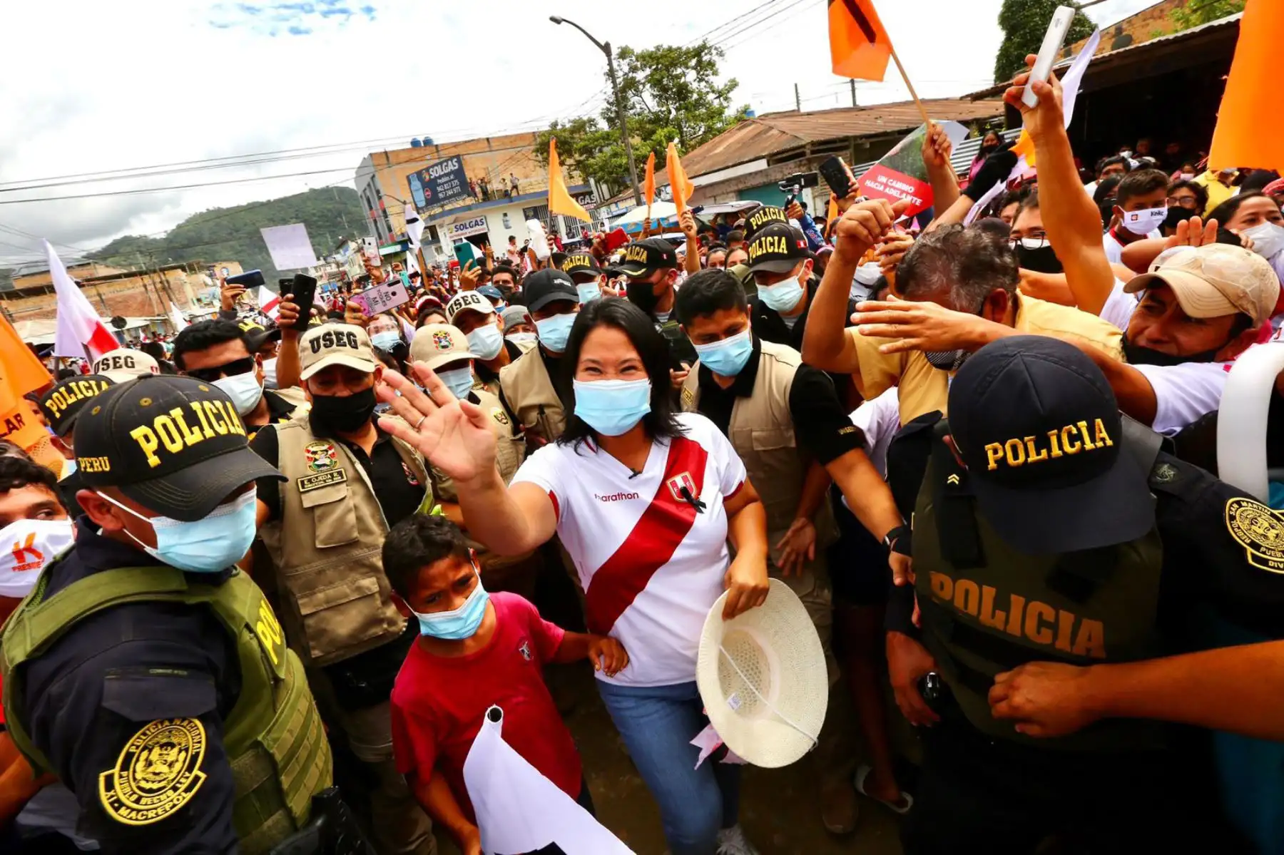Candidata presidencial Keiko  Fujimori, en Tarapoto Foto: ANDINA/ Difusión