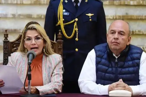 Este presunto soborno se da en el marco de la compra de material antidisturbios como gases lacrimógenos en 2020 en el Gobierno transitorio de la expresidenta Jeanine Áñez. Foto: Internet