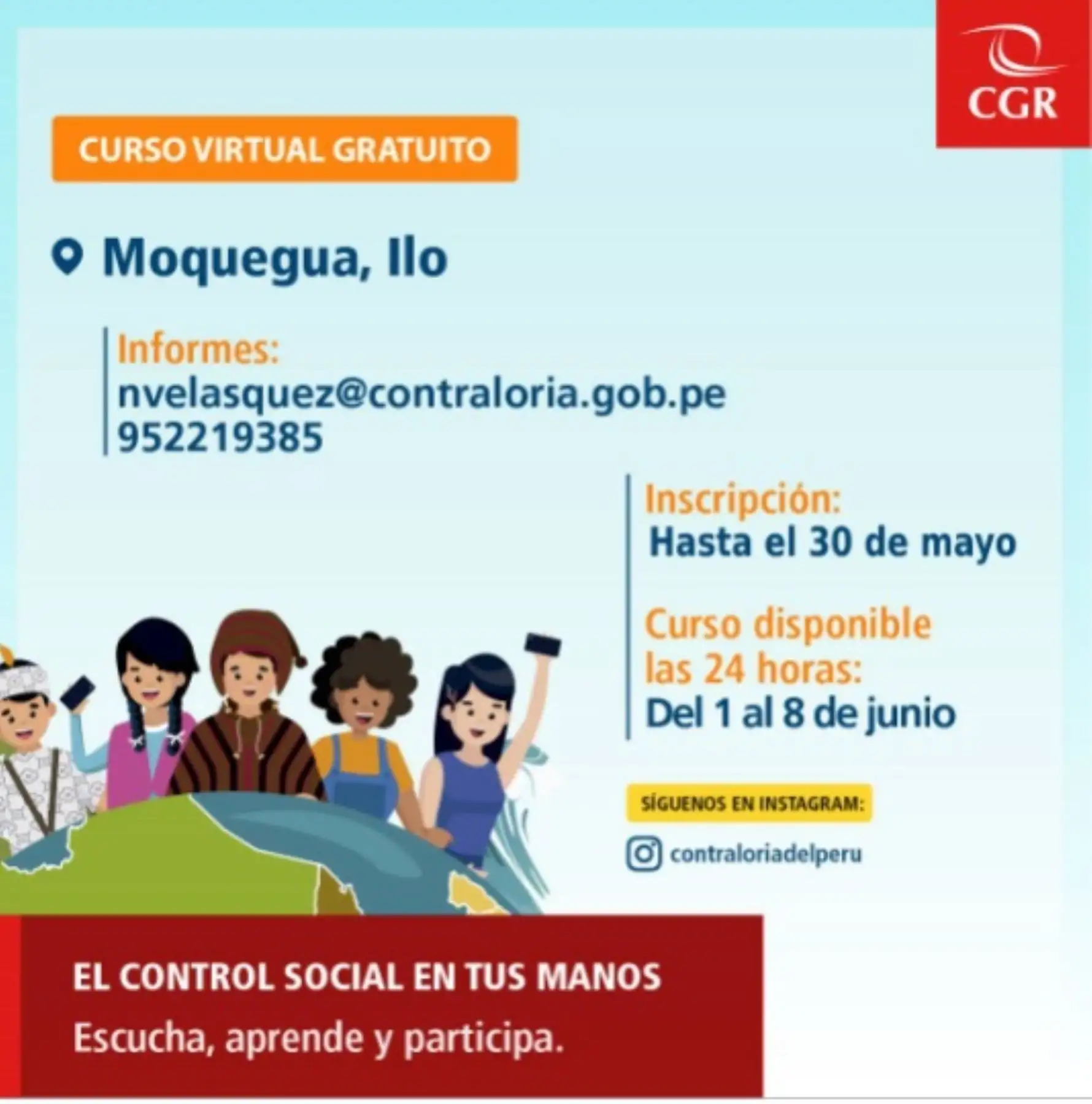 Ciudadanos de Ilo recibirán capacitación virtual sobre rol vigilante de control público