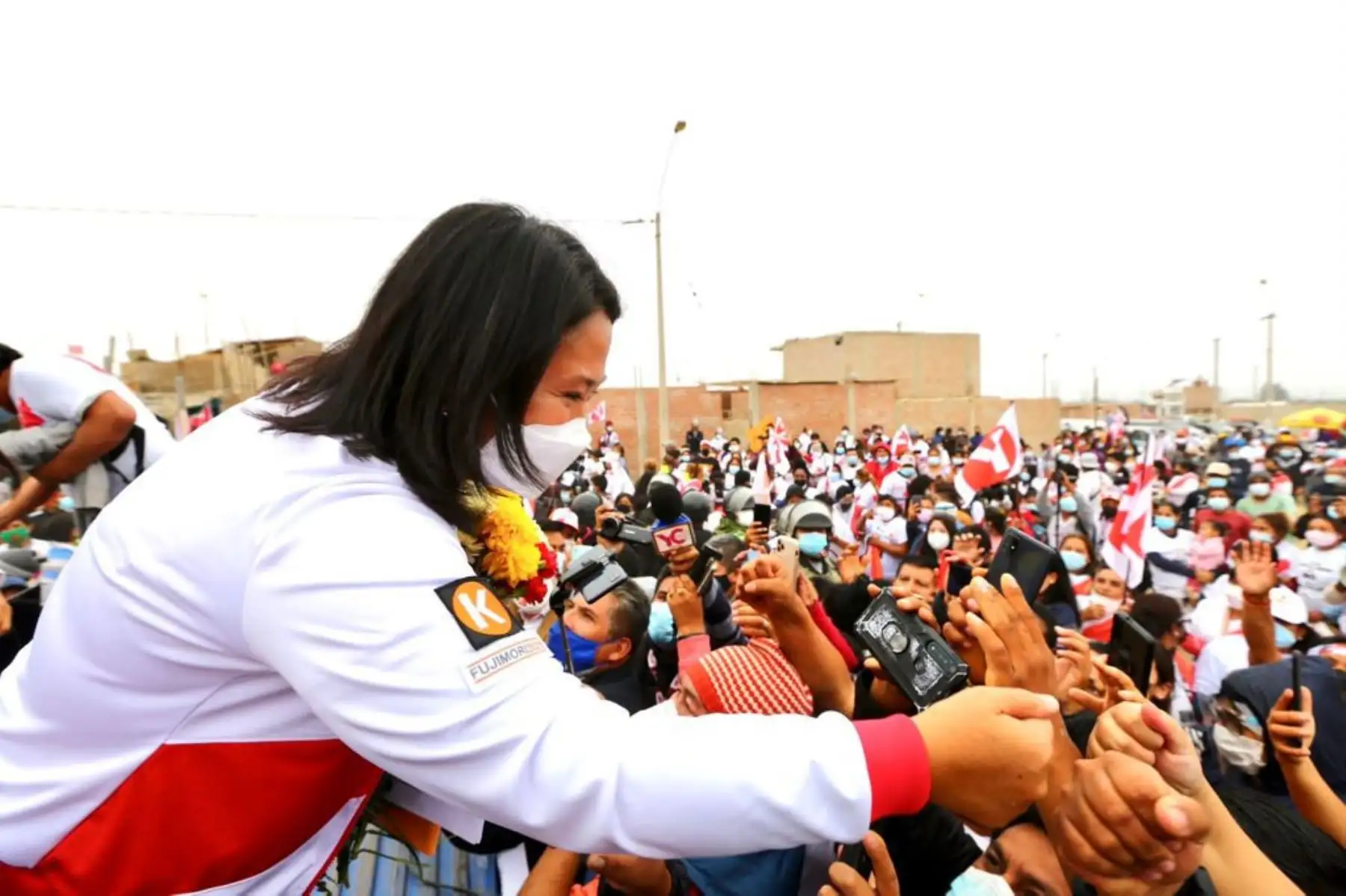 Candidata a la presidencia por Fuerza Popular, Keiko Fujimori, realiza mitin de campaña en Chincha. Foto: ANDINA/Difusión