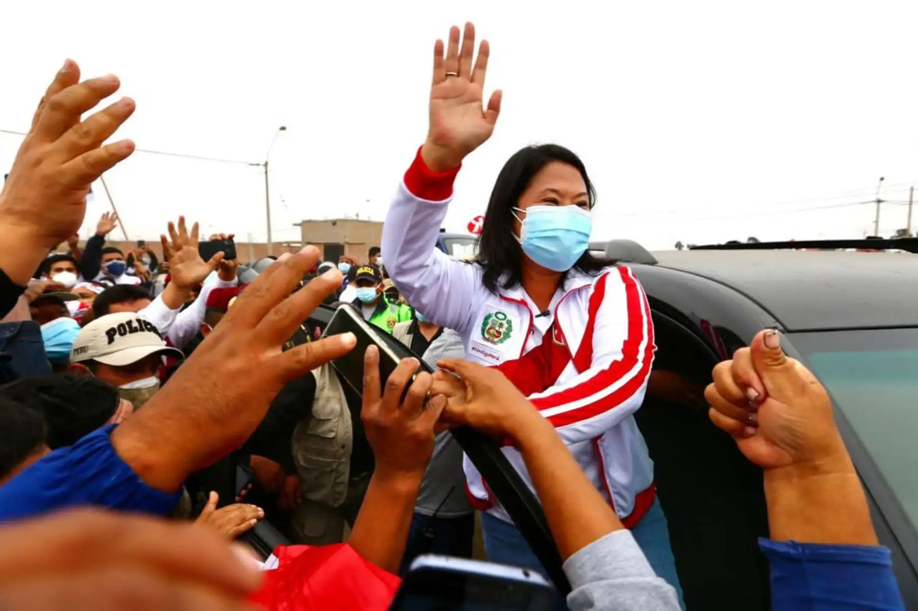 Candidata a la presidencia por Fuerza Popular, Keiko Fujimori, realiza mitin de campaña en Chincha. Foto: ANDINA/Difusión