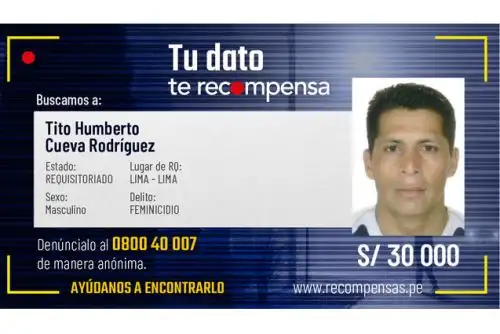 Tito Humberto Cueva Rodríguez asesinó a su pareja Lucía Apaéstegui, ahorcándola con una correa dentro de un inmueble, en el distrito de San Martín de Porres, en mayo de 2012. ANDINA/ Mininter