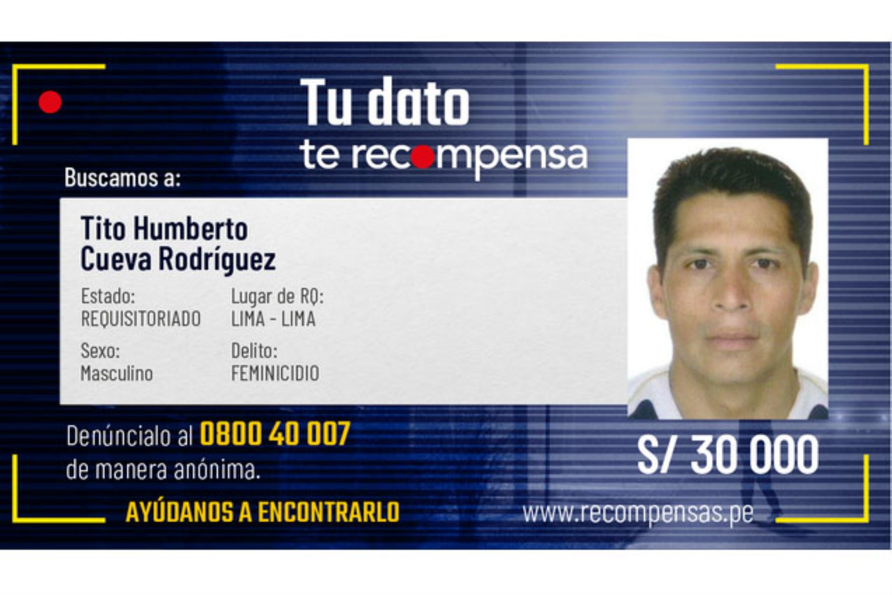 Tito Humberto Cueva Rodríguez asesinó a su pareja Lucía Apaéstegui, ahorcándola con una correa dentro de un inmueble, en el distrito de San Martín de Porres, en mayo de 2012. ANDINA/ Mininter