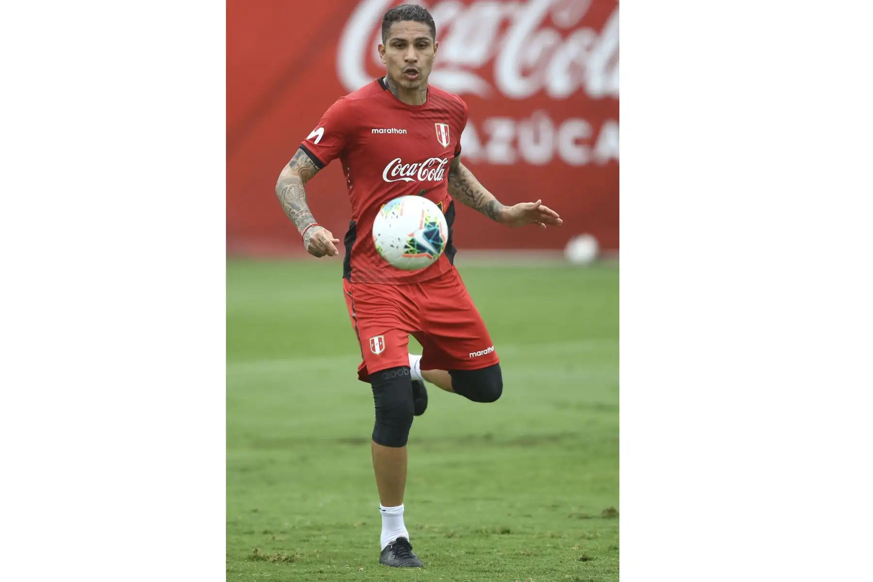 Paolo Guerrero de la Selección peruana realiza entrenamientos en la Videna con miras al partido frente a Colombia por las clasificatorias sudamericanas Qatar 2022. Foto: FPF