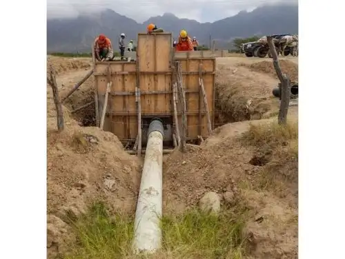 Proyecto Especial Olmos Tinajones ejecuta obras para llevar agua a más terrenos de cultivo en el Valle Viejo Olmos y promover el cultivo de banano orgánico en esos nuevos terrenos. ANDINA/Difusión