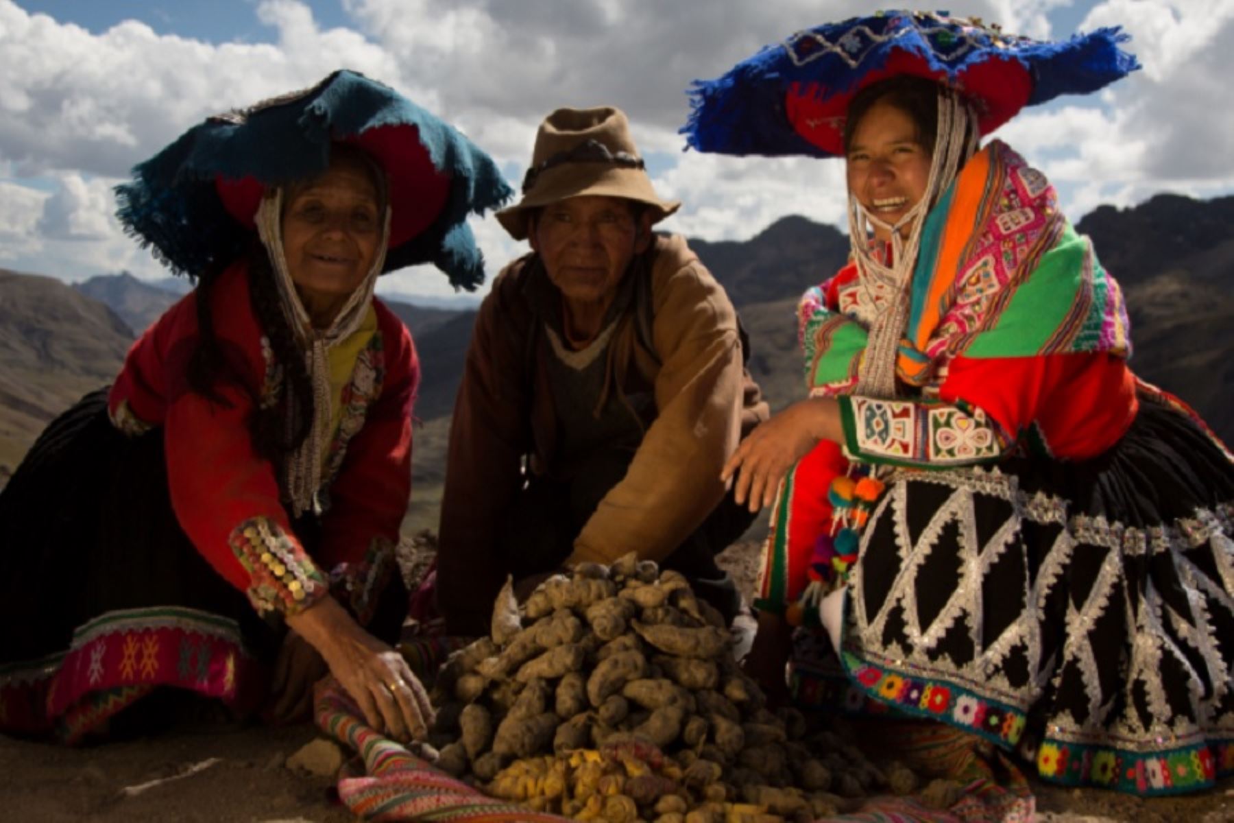En los alrededores de la montaña Vinicunca, conocida como la montaña Arco Iris, a 3,800 metros sobre el nivel del mar en la región Cusco, una comunidad ha recuperado del olvido cinco variedades de mashua, un superalimento con propiedades nutritivas y medicinales muy valoradas desde tiempos ancestrales. Foto: Jasmín Ramírez Romero/PNUD Perú