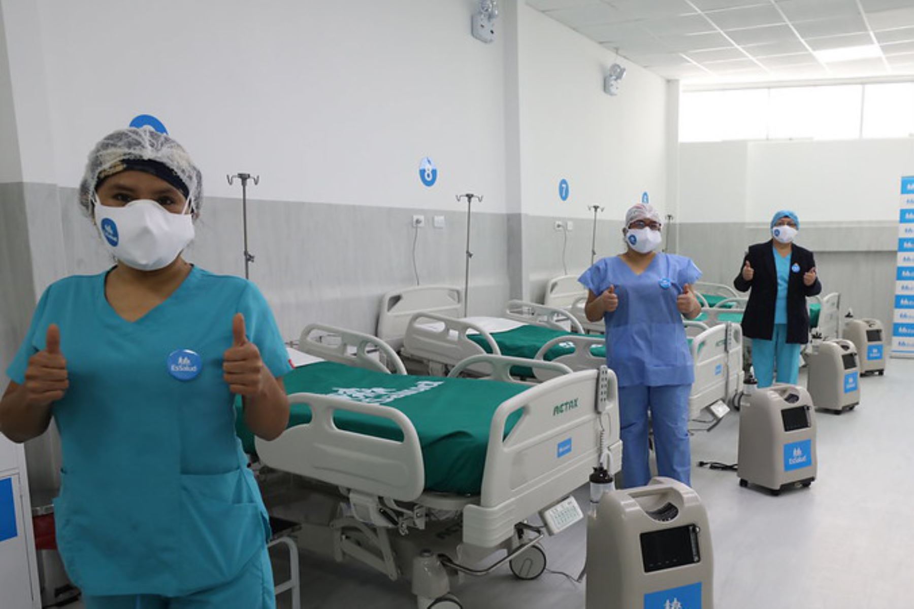 La nueva área de hospitalización covid contará con 10 camas, cada una con un concentrador de oxígeno medicinal. Foto: ANDINA/EsSalud