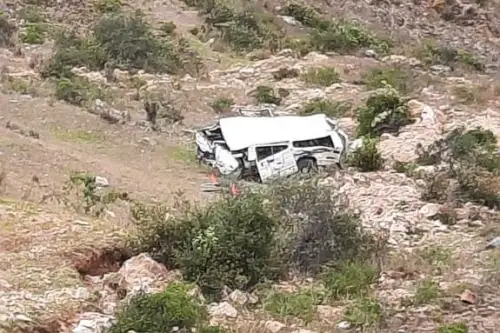 El accidente de tránsito ocurrió a la altura de la zona conocida como Rurish, en la ruta San Martín-San Nicolás. Foto: ANDINA/difusión.