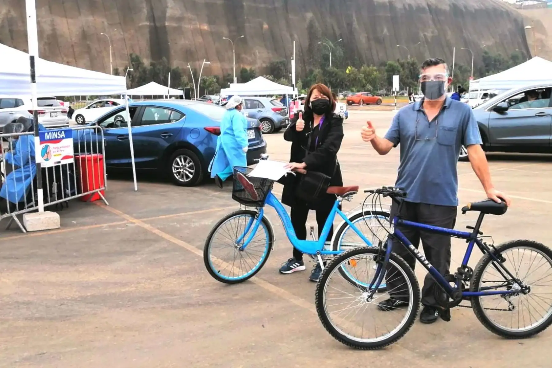 Magdalena: vacunarán en la Costa Verde a personas que lleguen en bicicleta. Foto: ANDINA/difusión.