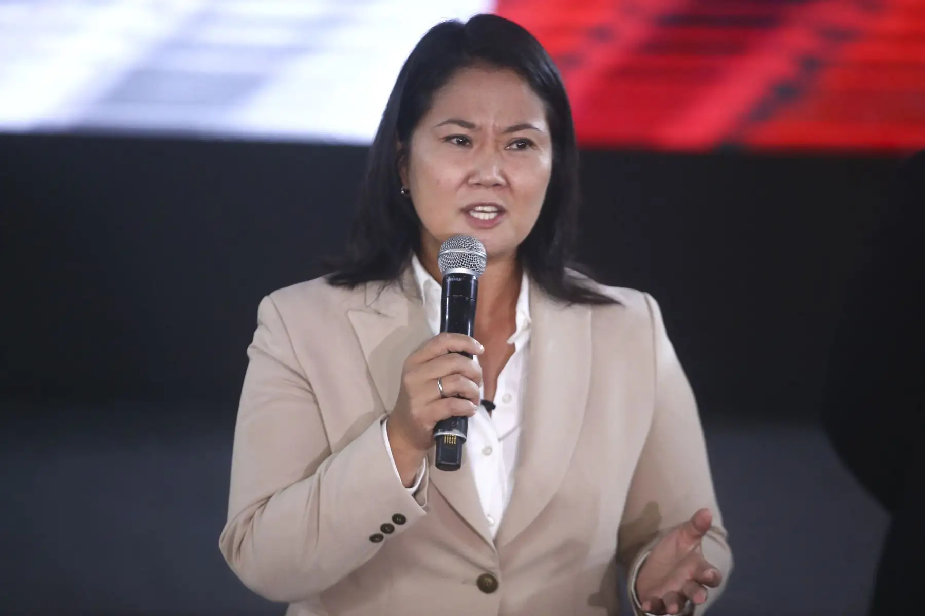 Conferencia de prensa de Keiko Fujimori candidata de Fuerza Popular. Foto: ANDINA/Vidal Tarqui