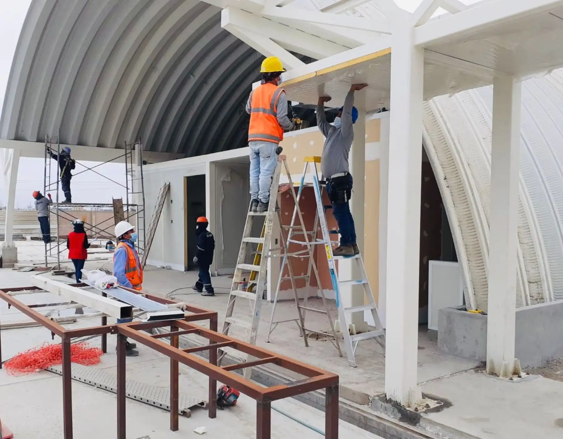 Ica acelera la construcción del primer hospital modular del Perú y estará listo en julio, anuncia el Programa Nacional de Inversiones en Salud del Minsa, encargado de ejecutar la obra. Foto: ANDINA/difusión.