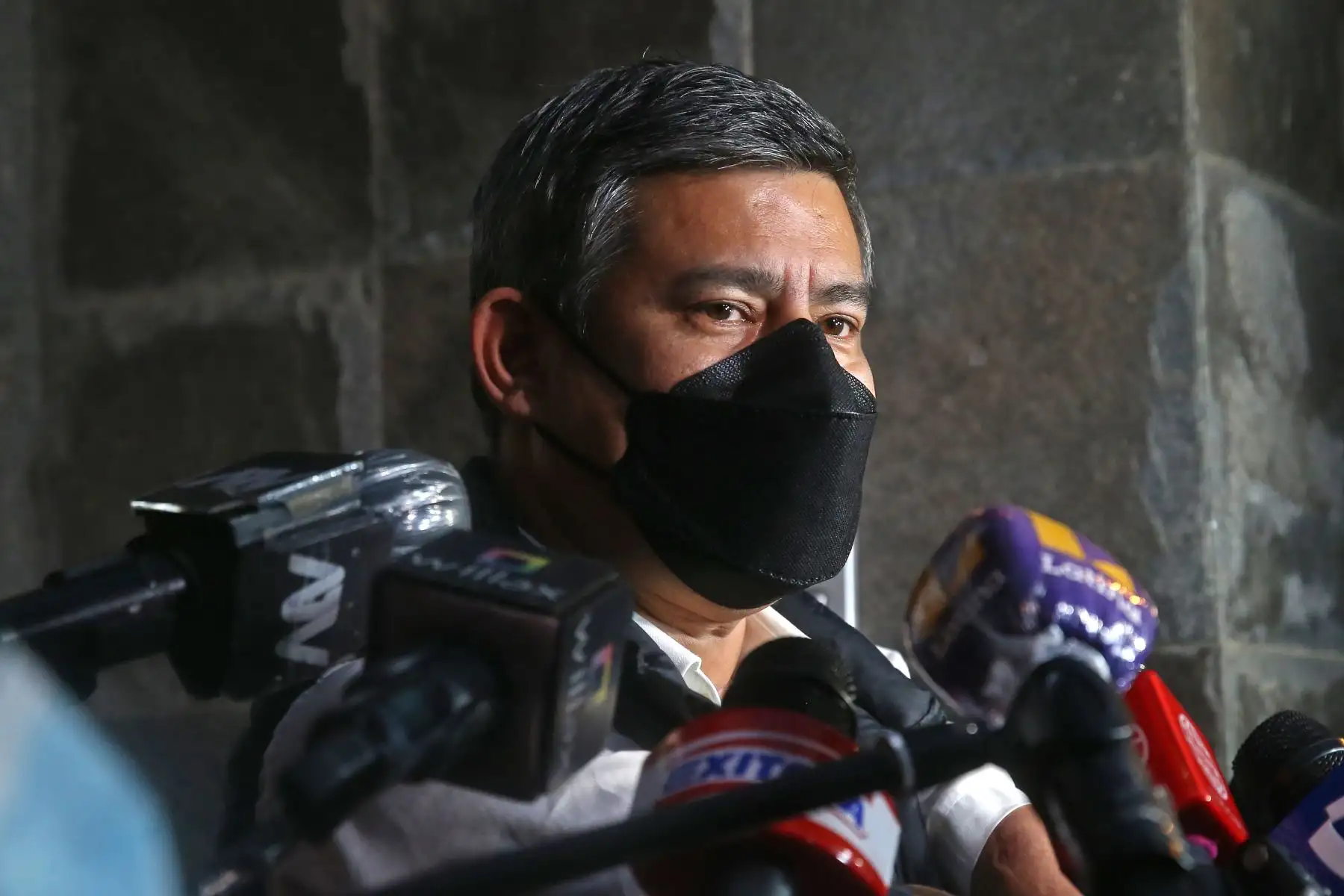 Luis Galarreta de Fuerza Popular declara ante la prensa. Foto: ANDINA/Vidal Tarqui