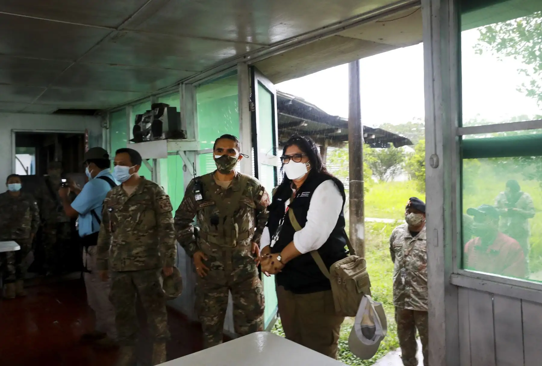 Ministra de Defensa, Nuria Esparch, realizó visita de inspección a bases de las Fuerzas Armadas, en Madre de Dios. Foto: ANDINA/Mindef
