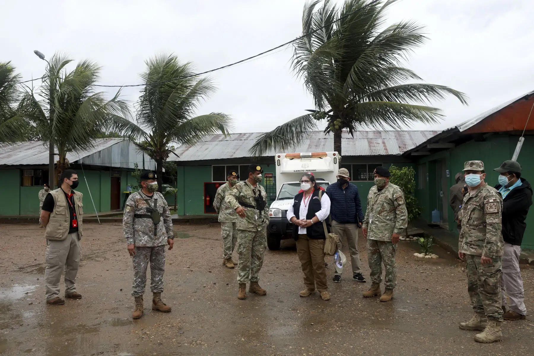 Ministra de Defensa, Nuria Esparch, realizó visita de inspección a bases de las Fuerzas Armadas, en Madre de Dios. Foto: ANDINA/Mindef