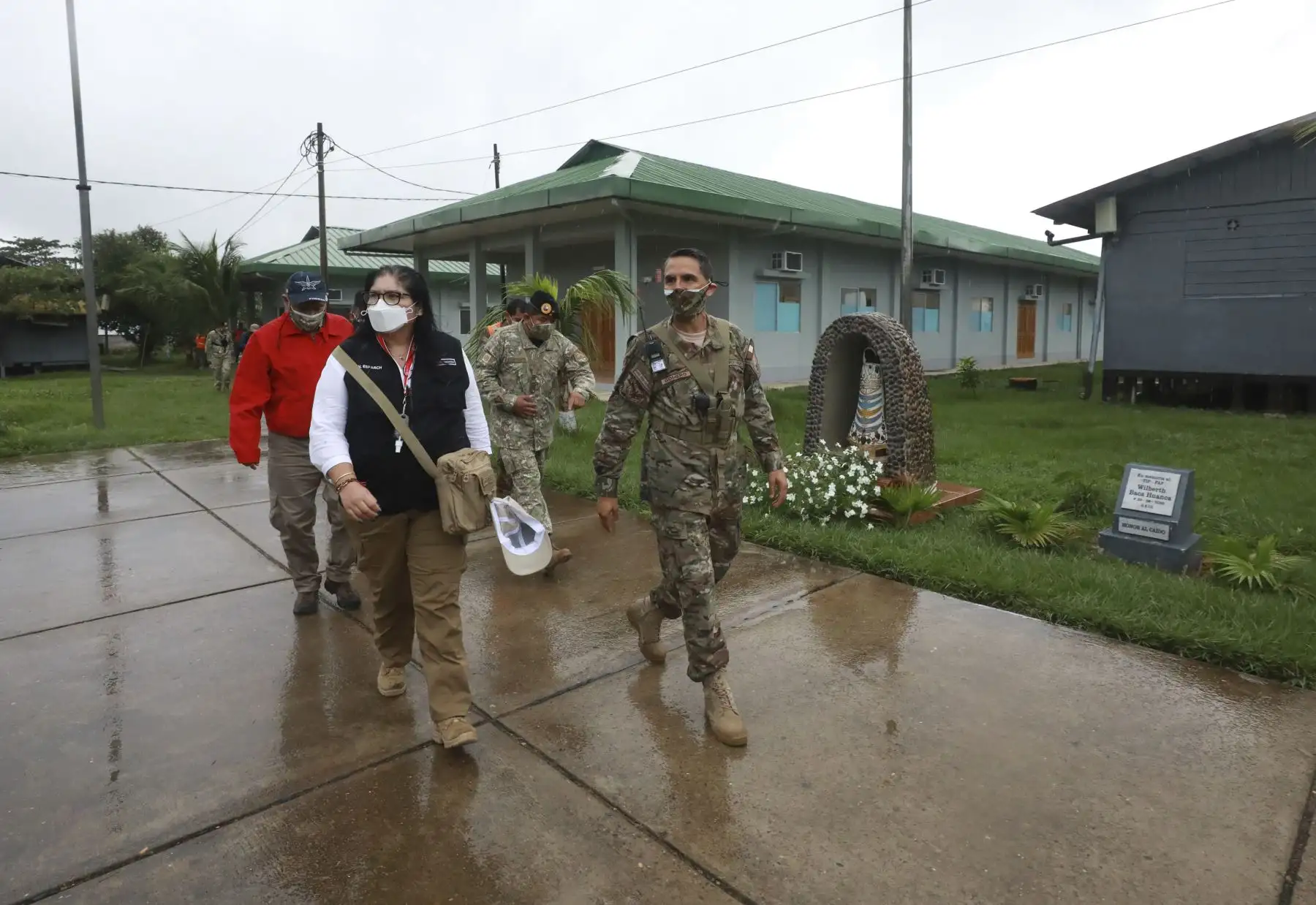 Ministra de Defensa, Nuria Esparch, realizó visita de inspección a bases de las Fuerzas Armadas, en Madre de Dios. Foto: ANDINA/Mindef