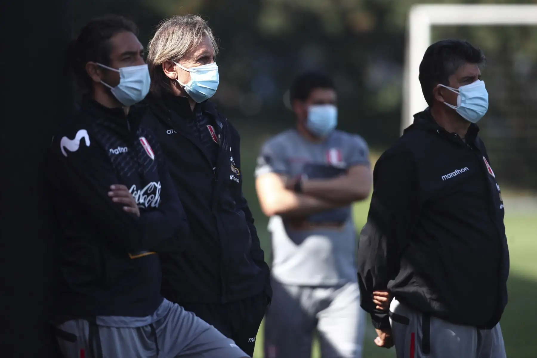 La Selección Peruana de Fútbol entrenó por última vez en Videna, previo al viaje a Brasil de esta tarde para participar de la Copa América 2021 donde debuta ante Brasil este jueves. Foto: FPF