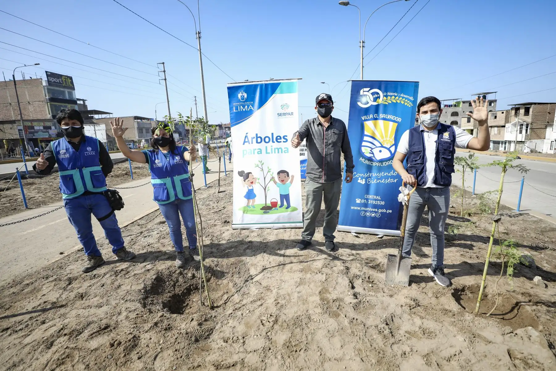 Municipalidad Metropolitana de Lima  realiza plantado de 200 árboles en el distrito de Villa el Salvador.
Foto: Municipalidad de Lima