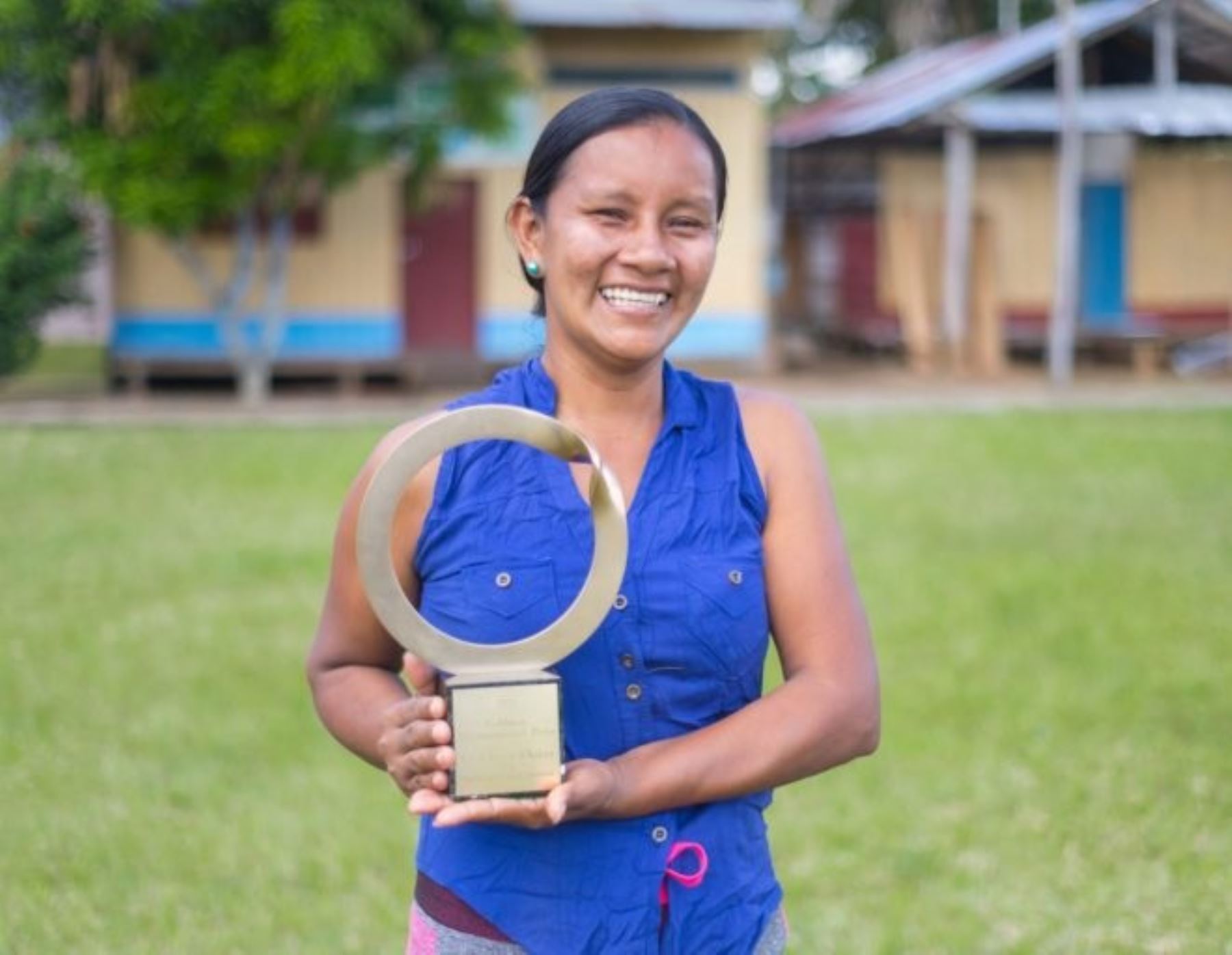 La lideresa indígena bora Liz Chicaje Churay recibió el Premio Goldman 2021 por su labor en la defensa de la Amazonía peruana. Foto: Goldman Environmental Prize