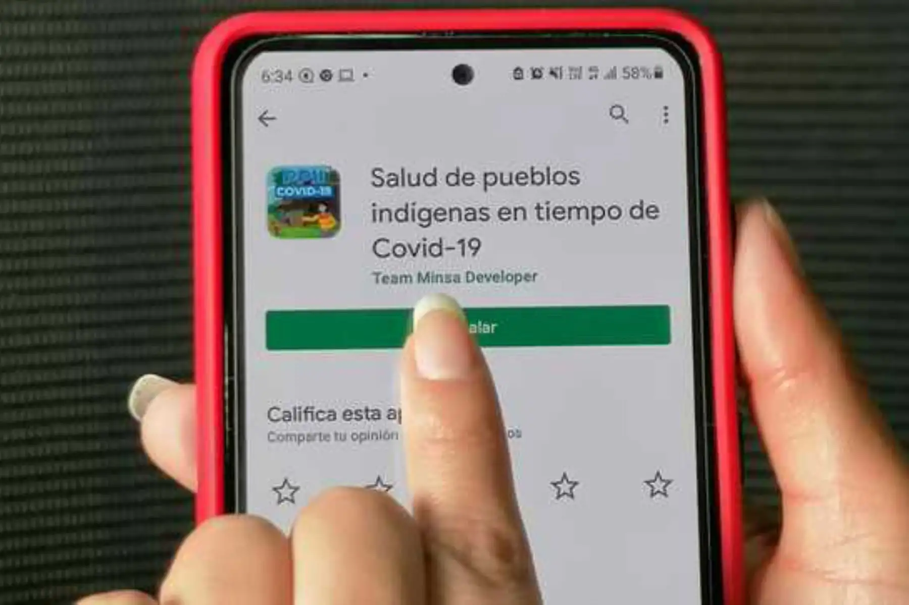 La aplicación se puede descargar, de forma gratuita, en Google Play Store y Huawei. Foto: ANDINA/Minsa.