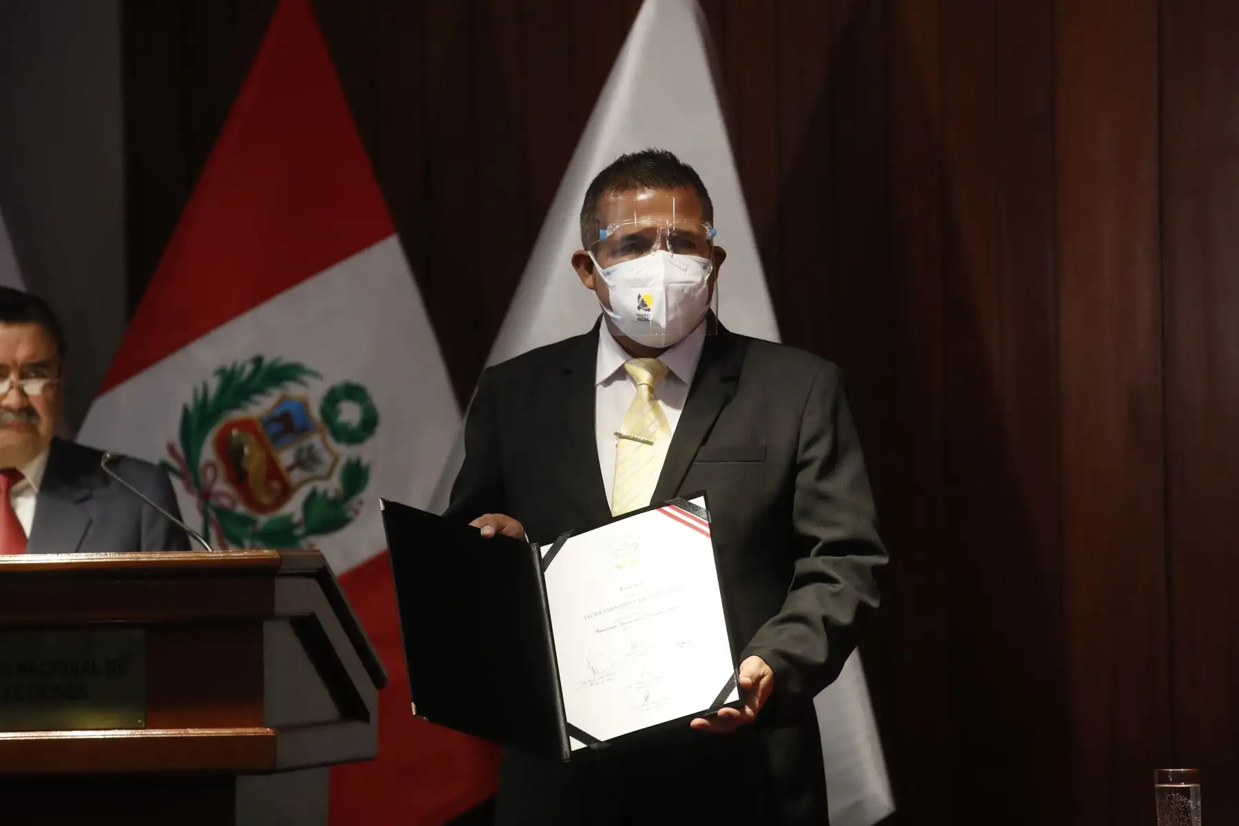 Javier Fernando Arce Alvarado representante de Perú Libre ceremonia de entrega de credenciales a representantes del Parlamento Andino. Foto: ANDINA/Juan Carlos Guzmán
