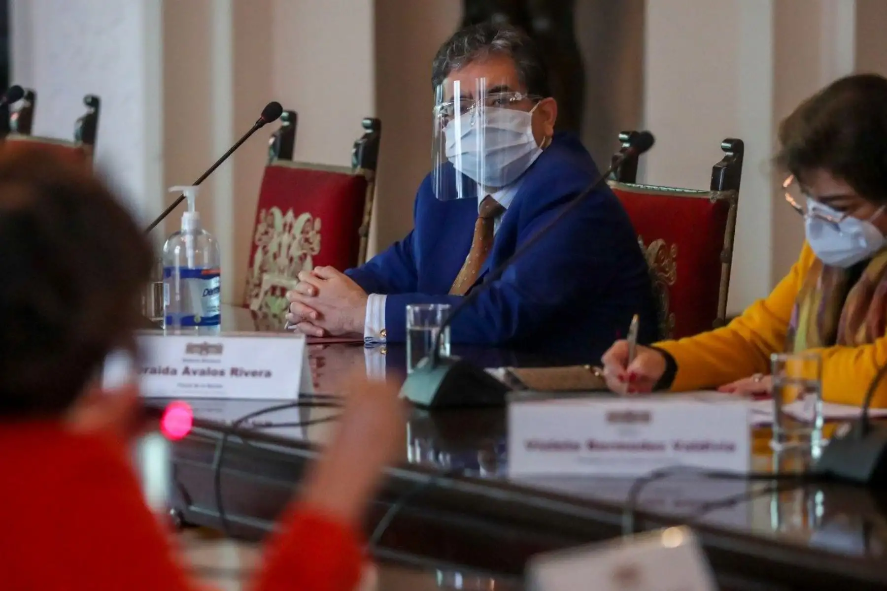 El presidente Francisco Sagasti, lideró una nueva sesión del Consejo de Estado que convocó a los titulares de los poderes del Estado y de los órganos constitucionales autónomos, donde se abordó la actual situación política del país. Foto: Presidencia