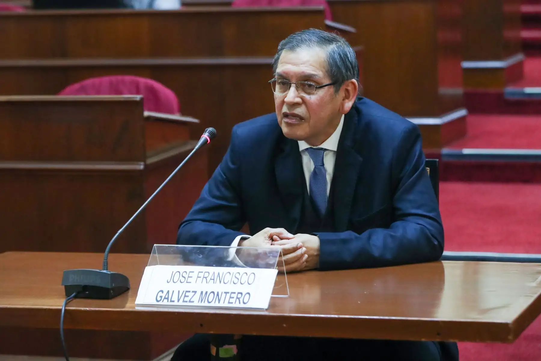 Comisión Especial de selección de candidatos aptos para la elección de magistrados de Tribunal Constitucional. Postulante José Francisco Gálvez Montero. Foto: Congreso
