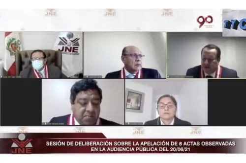 El pleno del JNE volverá a reunirse virtualmente mañana. Foto: ANDINA/difusión.