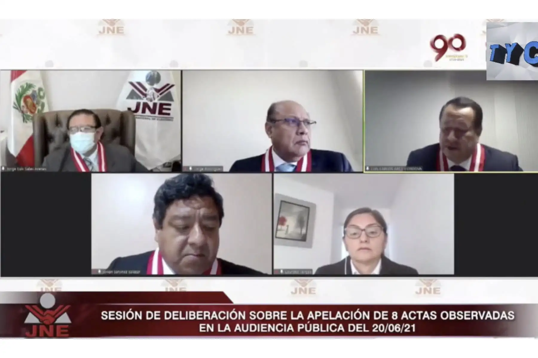 El pleno del JNE volverá a reunirse virtualmente mañana. Foto: ANDINA/difusión.
