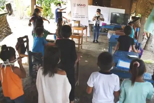 Comunidades nativas promueven educación segura ante la covid-19.