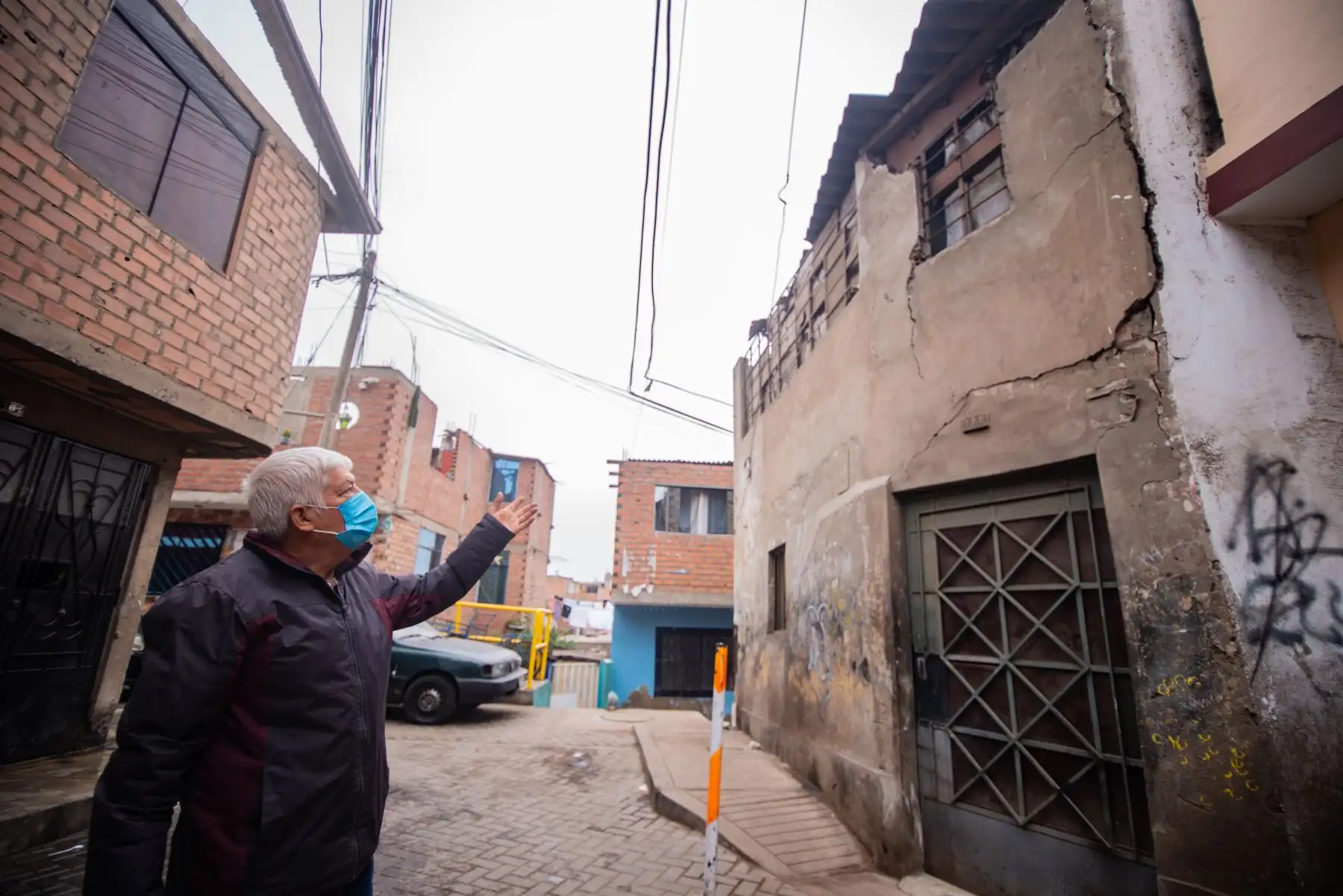 La Municipalidad de Lima supervisa daños en propiedades del Cercado de Lima luego de sismo de anoche que alertó a vecinos de toda la capital. Foto: MML