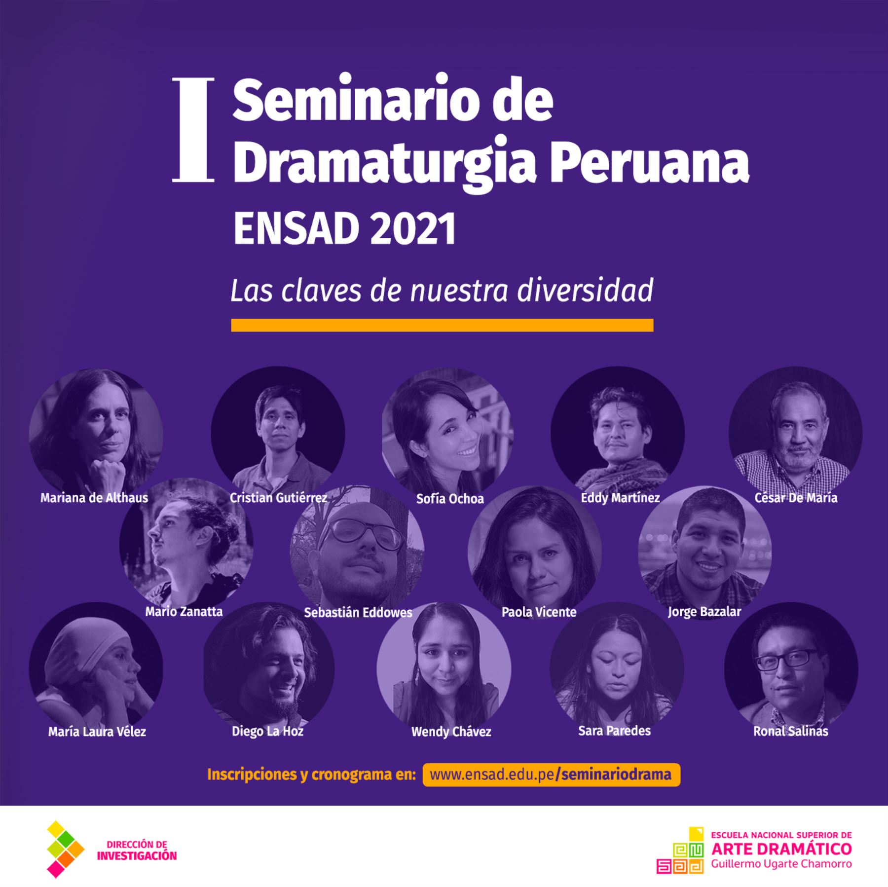 I Seminario de Dramaturgia peruana Ensad 2021: Las claves de nuestra diversidad.
