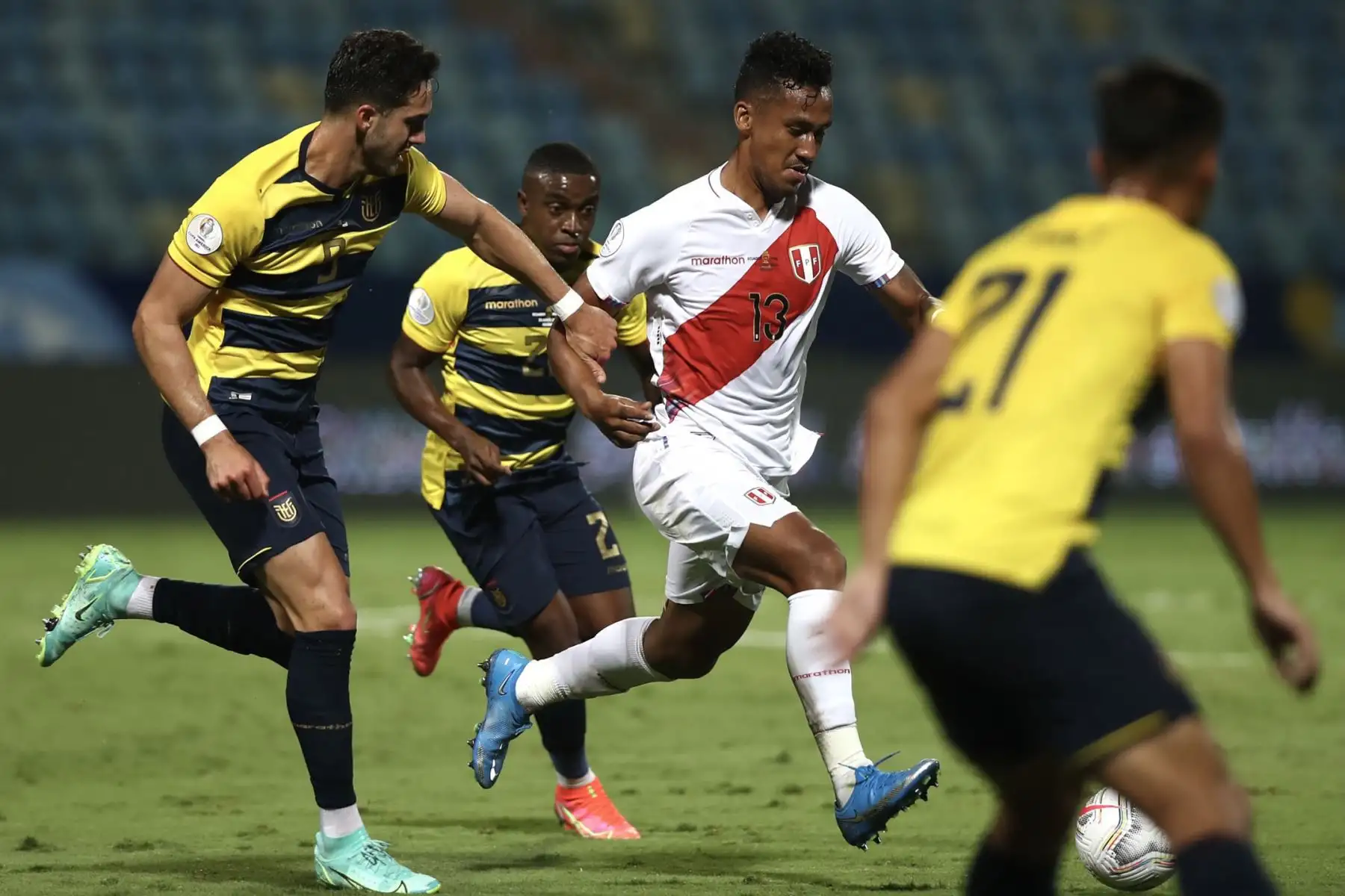 Selección Peruana  iguala 2 a 2 ante la selección de Ecuador por la Copa América 2021 en Brasil.
En la imagen Rebato Tapia.
Foto: Selección Peruana