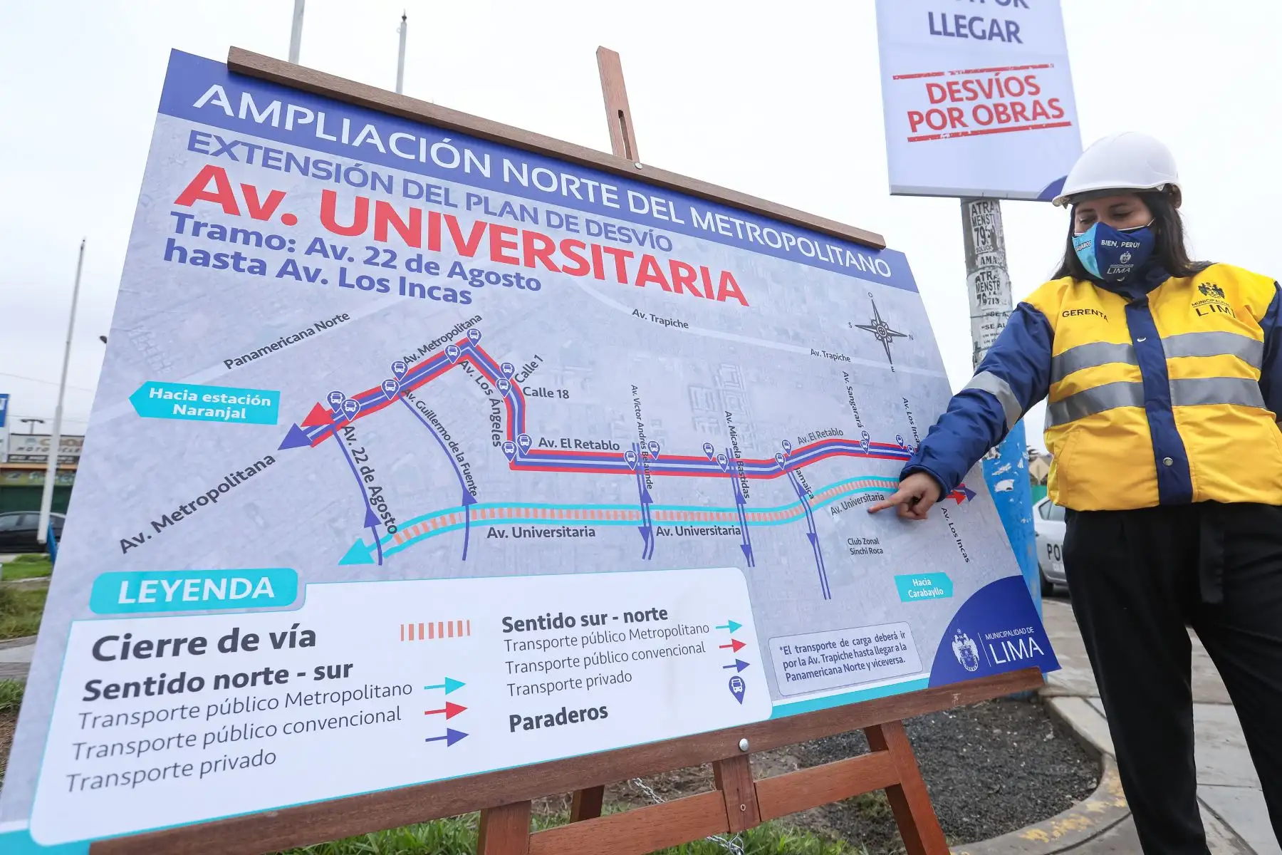 La Municipalidad de Lima, realiza trabajos de ampliación Norte del Metropolitano, y la extensión del plan de desvío Av. Universitaria. Foto: ANDINA/ Municipalidad de Lima