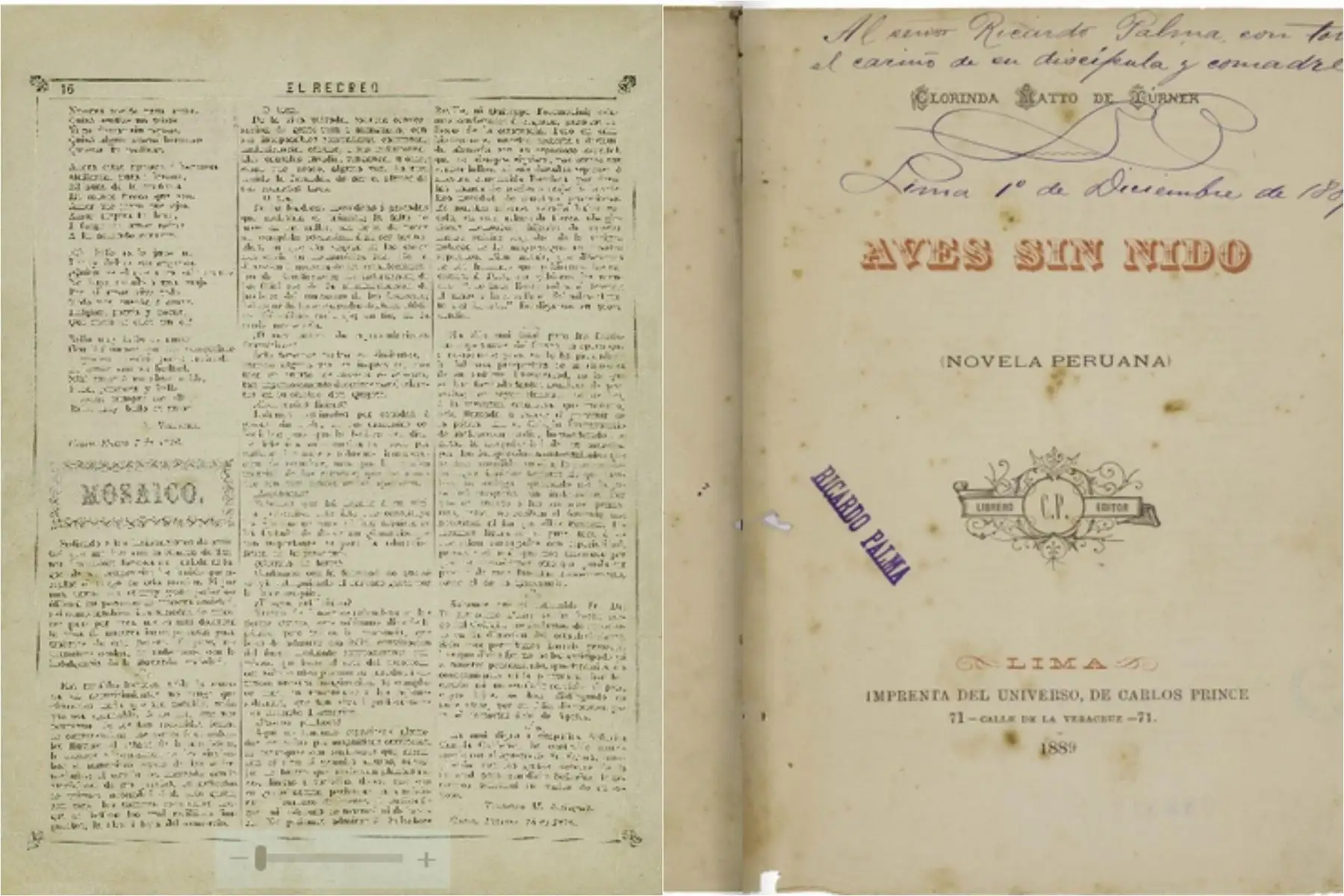 Declaran Patrimonio Cultural de la Nación el material bibliográfico documental de Clorinda Matos de Turner Foto: Difusión