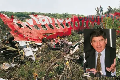 Ese ataque fue atribuido al capo del cartel de las drogas de Medellín, Pablo Escobar, y tenía como objetivo al entonces candidato presidencial liberal César Gaviria Trujillo, quien finalmente no abordó ese vuelo y terminó siendo elegido jefe de Estado. Foto: AFP.