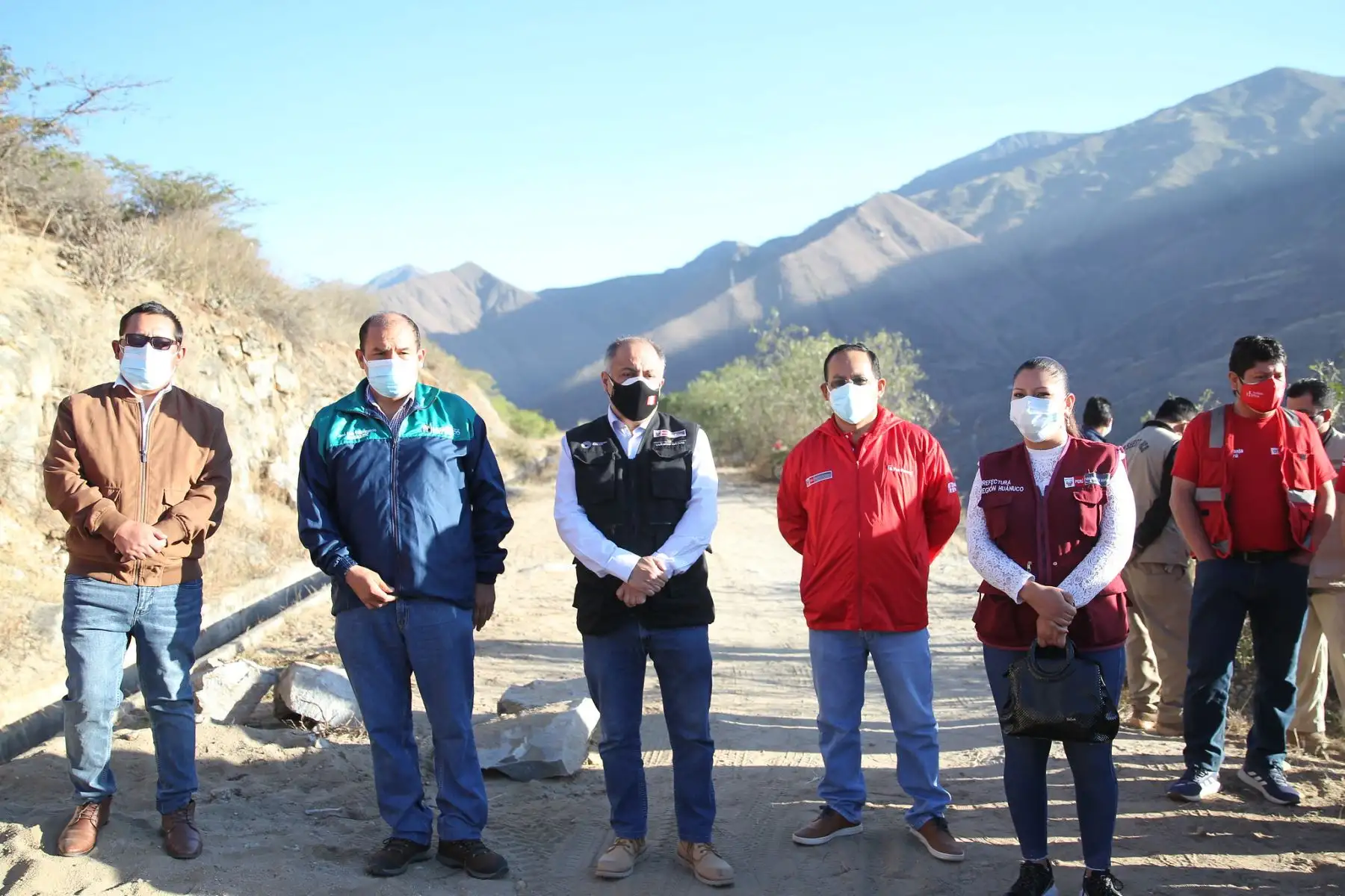 El ministro de Trabajo y Promoción del Empleo, Javier Palacios Gallegos, junto al director regional de Trabajo y Promoción del Empleo, Miller Villanueva, supervisaron las obras que se ejecutan bajo cofinanciamiento del programa ‘Trabaja Perú’, en los distritos de Huánuco y Pillco Marca, Huánuco. Foto: ANDINA/MTPE